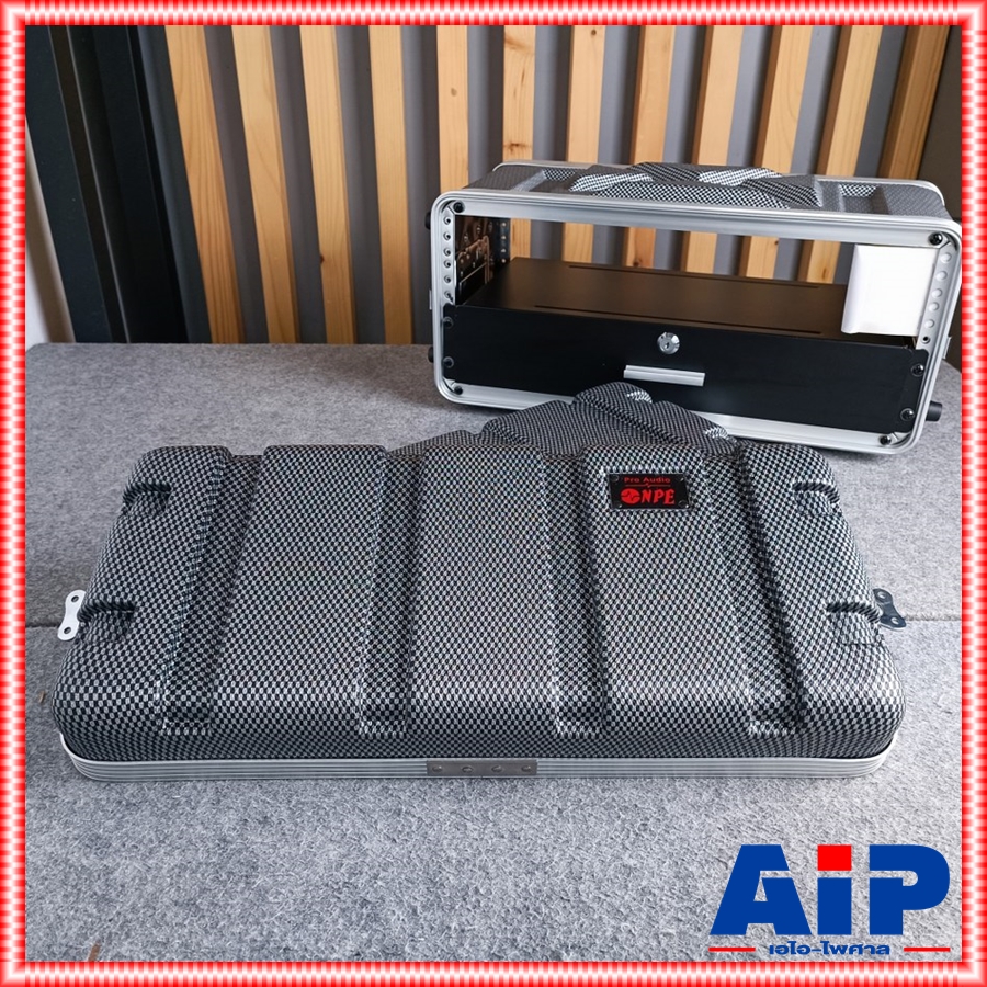 กล่อง RACK ABS 4USD KEVLAR ใส่ไมค์ลอย ลึก9นิ้ว พร้อม ลิ้นชักใส่ไมค์ กล่องใส่อุปกรณ์เครื่องเสียง rack แร็ค กล่องใส่เครื่องเสียง กล่องใส่ไมค์ลอย ABS4U เอไอ-ไพศาล