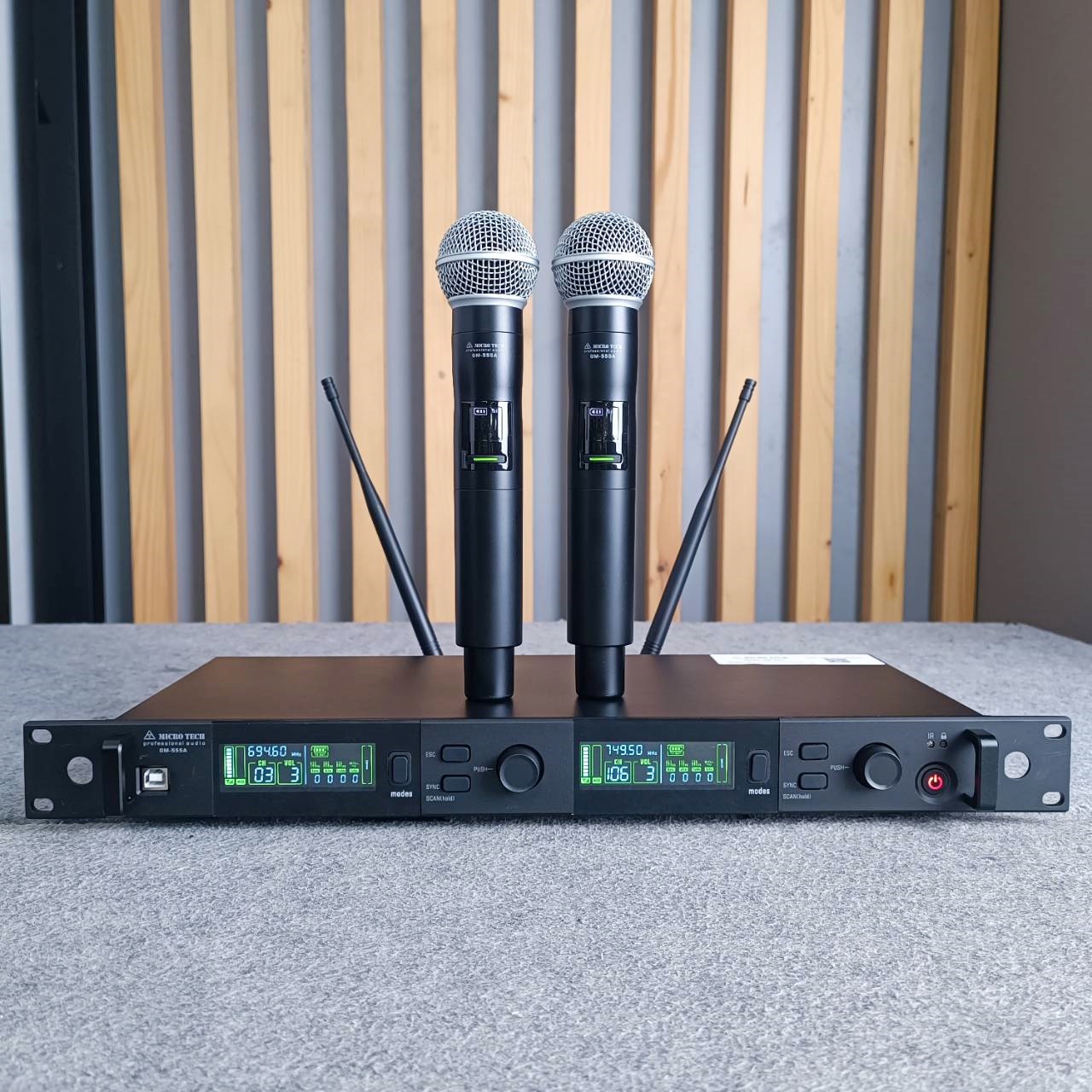 MICROTECH GM-555A ไมค์ลอยคู่ UHF MICRO TECH ไมค์โครโฟน ไมค์ลอย ไมโคร เทค GM 555A GM555A เอไอ-ไพศาล