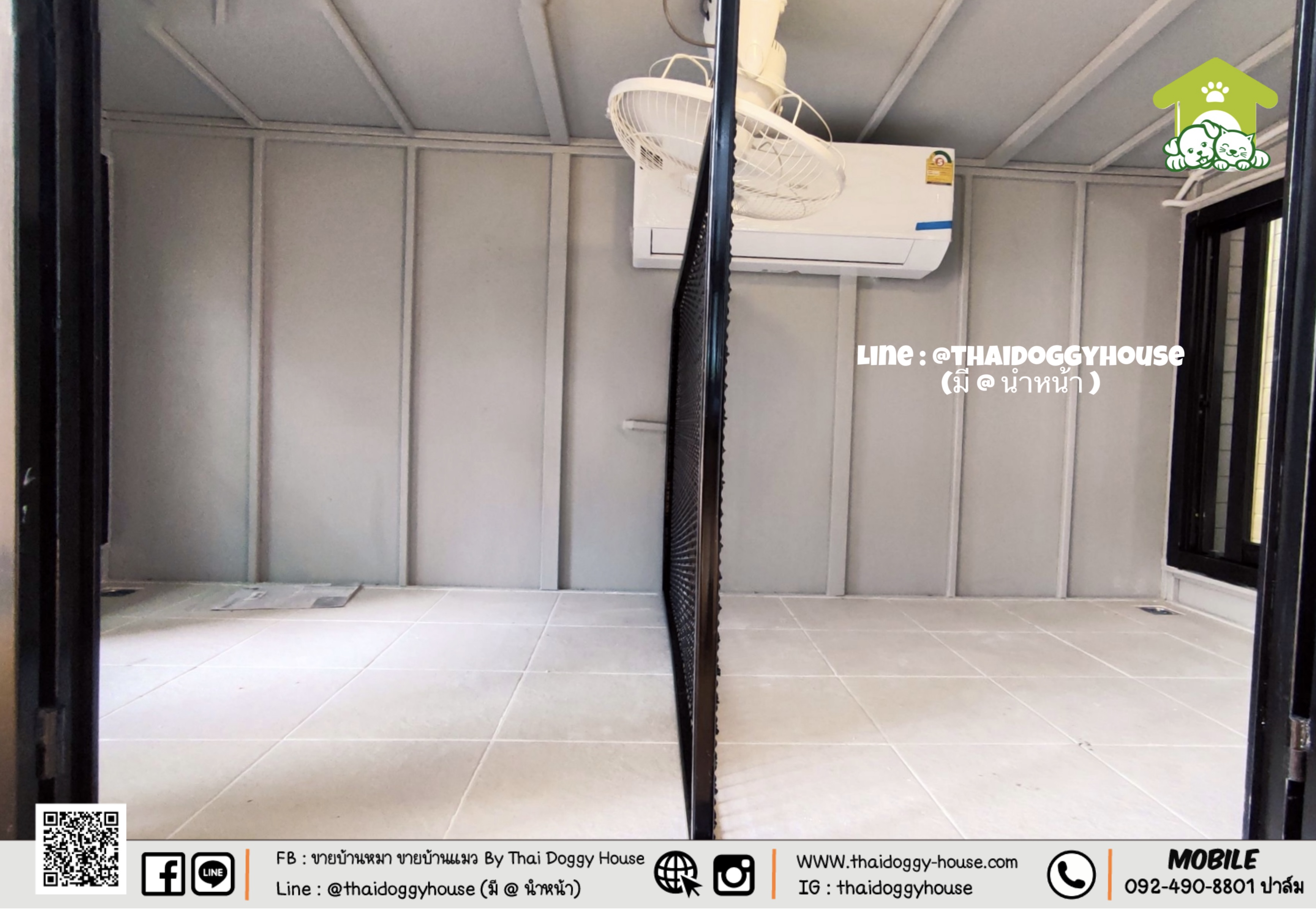 บ้านหมา บ้านแมว Box Style แบบติดแอร์