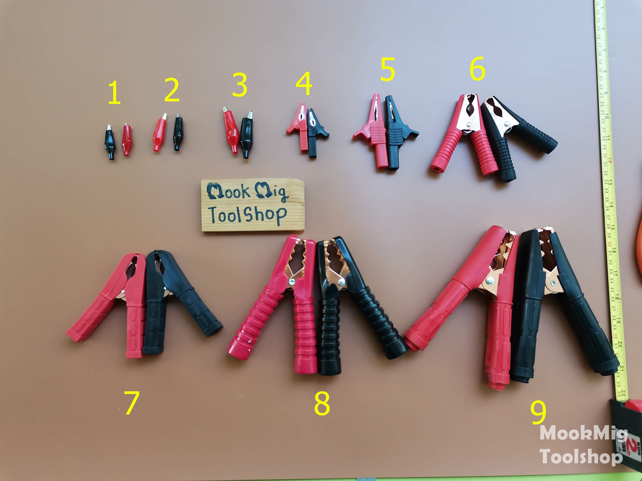 คลิปปากจระเข้ ตัวหนีบ ปากจระเข้ คลิปหนีบ ที่คีบแบตเตอรี่ หัวคีบแบต Alligator clip