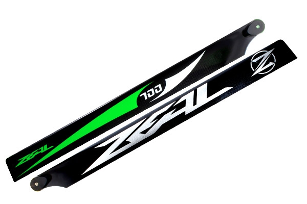 ZEAL 700 mm Carbon Fiber main blades (Green)