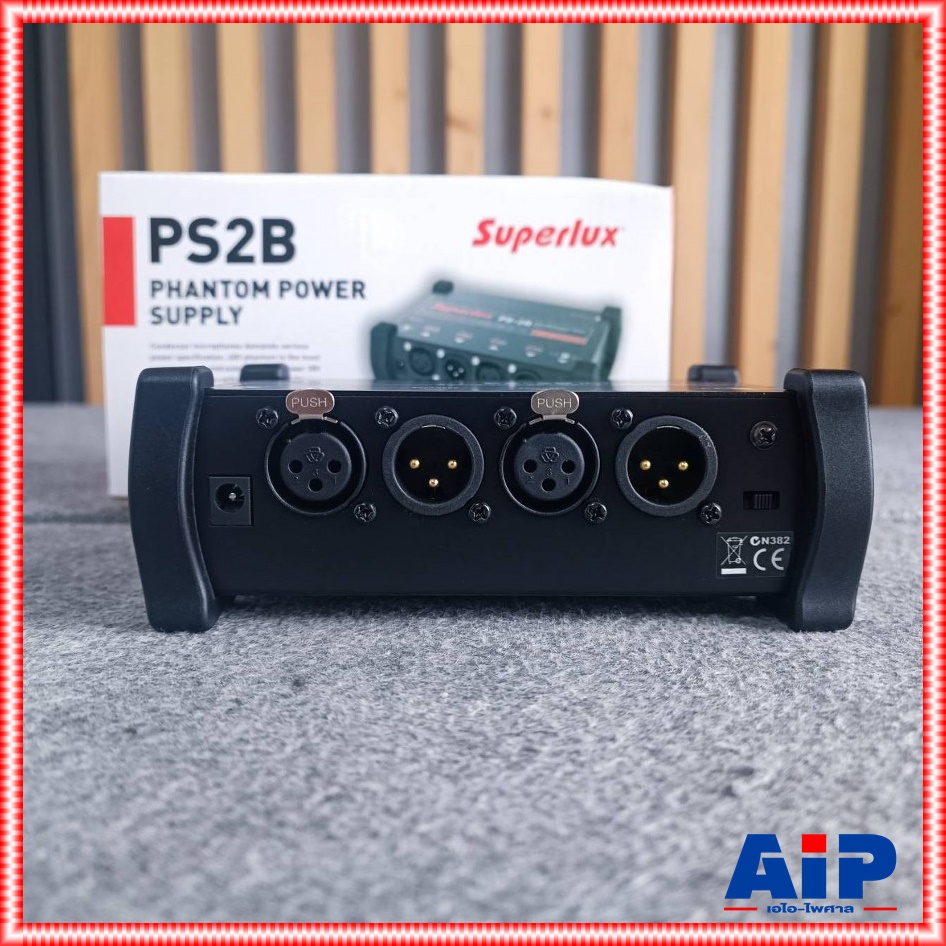 SUPERLUX PS-2B ตัวจ่ายไฟphantom PS 2B PS2B เครื่องจ่ายไฟแฟนท่อม เลี้ยงไมโครโฟน Battery Phantom Power ตัวจ่ายไฟ Phantom 48 V แบบใช้ถ่าน เอไอ-ไพศาล