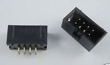 2x4 Pin (8 Pins) Box Header IDC Male Sockets Straight (Pitch 2.54mm)