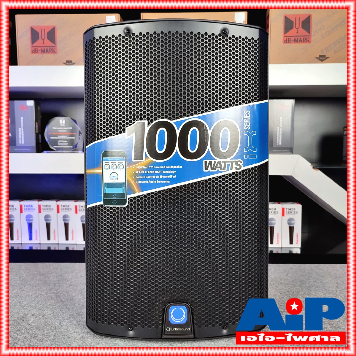 TURBOSOUND iX12 ตู้ลำโพง12นิ้ว Active speaker TURBO SOUND iX-12 iX12 มีบลูธูท 1100 Watt +++ 2 Way 12" Powered Loudspeaker with KLARK TEKNIK DSP Technology, Remote Control and Bluetooth Audio Streaming