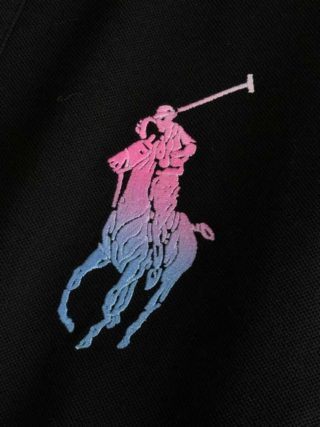 **do**เสื้อคอโปโล Ralph Lauren ปักม้าสีชมพูฟ้า สินค้าใหม่ ของแท้