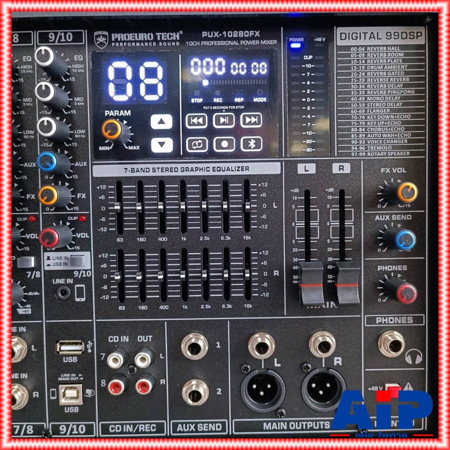 PROEUROTECH PUX-10280FX POWERMIXER ทรงตั้ง เพาเวอร์มิกเซอร์ เครื่องขยายเสียง เพาเวอร์มิกซ์แบบตั้ง PUX 10280FX PUX10280FX เอไอ-ไพศาล
