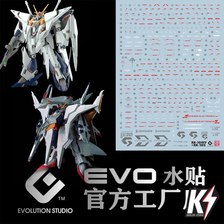 Waterdecal EVO HGUC Cauchy VS Penelope #ดีคอลน้ำสำหรับติดกันพลา กันดั้ม Gundam พลาสติกโมเดลต่างๆ