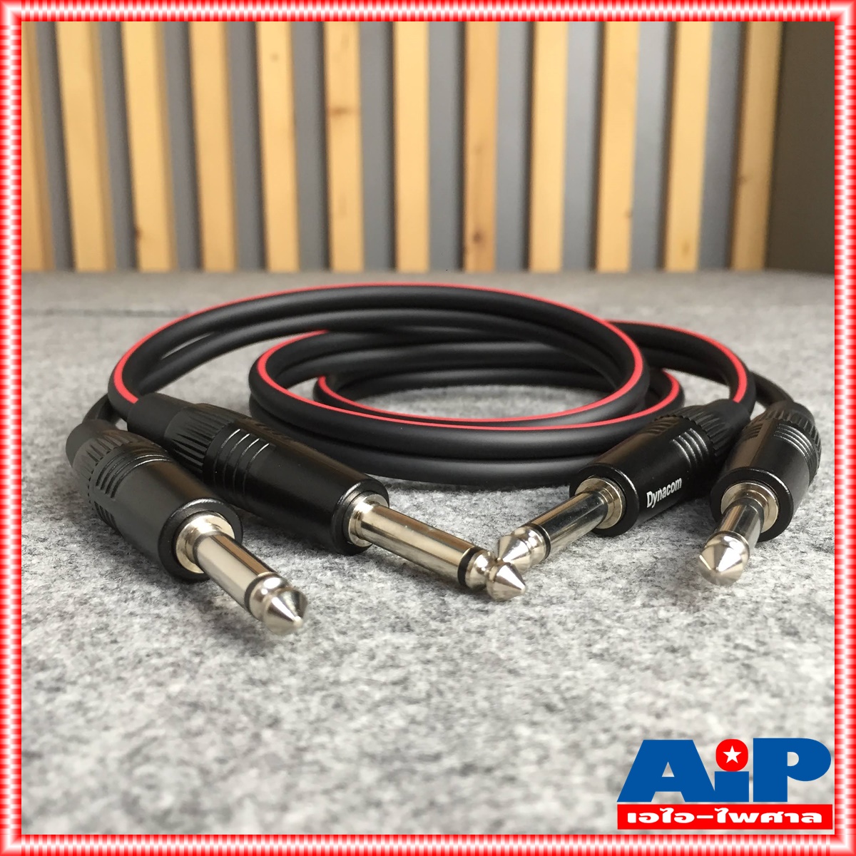 1เมตร DYNACOM สายP.MIC-P.MICข้างละ2หัว J2049-6 สายดำ สายสัญญาณคู่ PHONE-PHONE คู่ยาว 1เมตร MONO+MONO ยาว1เมตร XLRจะมีสีเงินและสีดำขึ้นกับล็อตการผลิต