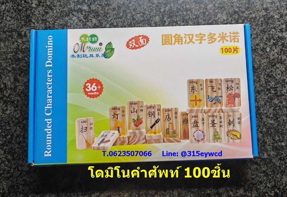 โดมิโนคำศัพท์ (ภาษาจีน) 100ชิ้น