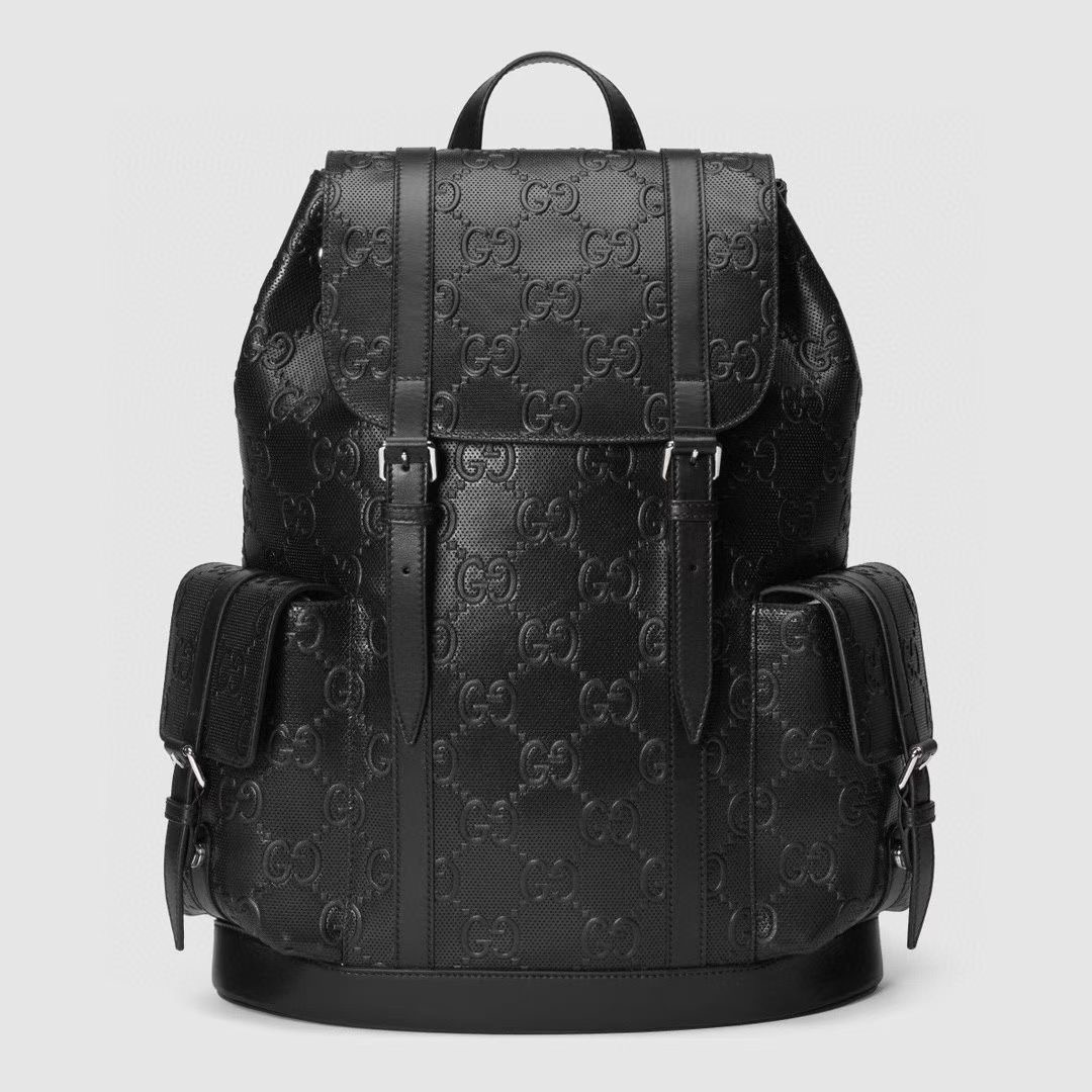 **do** กระเป๋าเป้ Gucci หนังแท้เคลือบมัน ผ้าซับในเป็นลินิน สินค้าใหม่ ของแท้