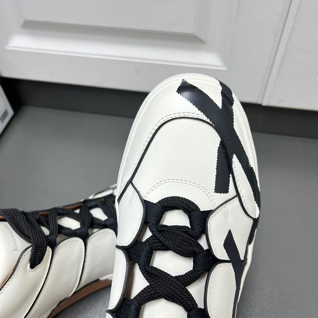 **do**รองเท้าผู้ชาย Zegna Leather Tiziano Sneakers บู้ทสั้น มี 2 สี สินค้าใหม่ ของแท้