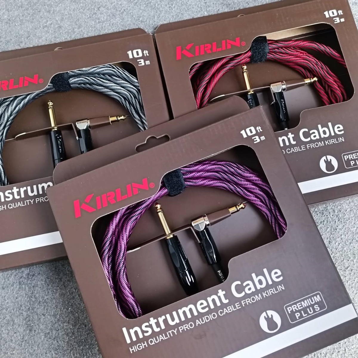 3เมตร(1เส้น) KIRLIN IWB-202BFGL สายกีต้าร์ 3เมตร มี3สีให้เลือก สีดำ / ม่วง / แดง สายแจ็คกีต้าร์ 20AWG สายไมค์หัวท้าย สายสัญญาณสำเร็จรูป เอไอ-ไพศาล