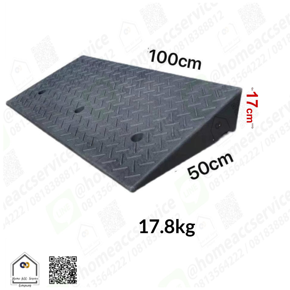ทางลาดยางปีนฟุตบาท สูง 17ซม. ลาด50ซม. ยาว 100ซม. หนัก 17.8kg - Rubber Ramp 17x50x100 cm หนัก 17.8kg