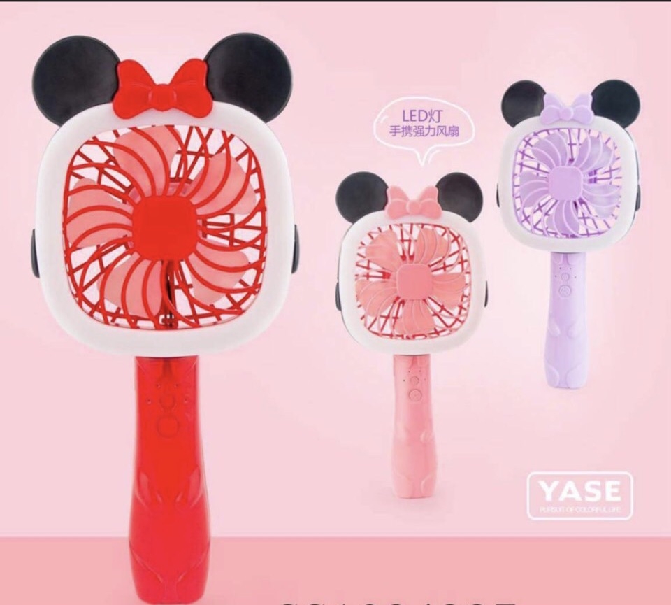 4337 พัดลมพกพาด้ามจับ มีไฟ ชิ้นละ