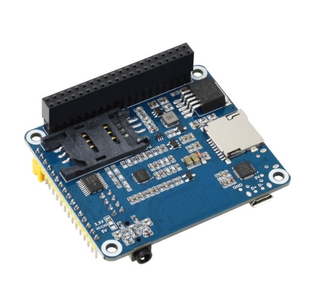 SIM7600G-H 4G HAT For Raspberry Pi, LTE Cat-4 4G / 3G / 2G Support, GNSS Positioning, Global Band