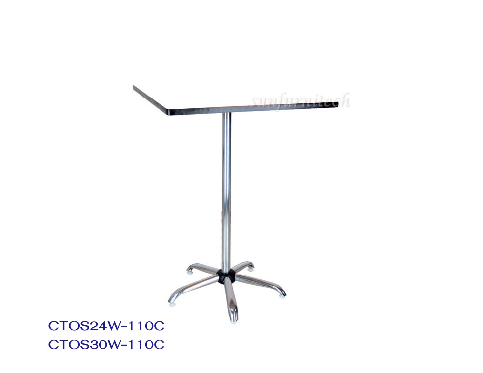 โต๊ะบาร์เหลี่ยม,โต๊ะค่าเฟ่, โต๊ะอเนกประสงค์ หน้า TOP ขาว ความสูง 75, ความสูง 110 ซม. ยี่ห้อ elegant รุ่น รุ่น CTOS24W, CTOS30W