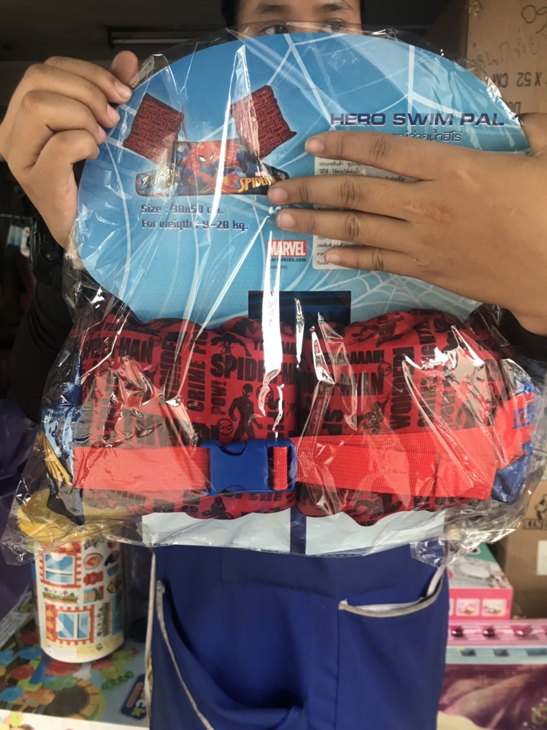 SM179908 เสื้อพยุงตัวชูชีพสไปรเดอร์แมน ลิขสิทธิ์ถูกต้อง. (ของหมด)