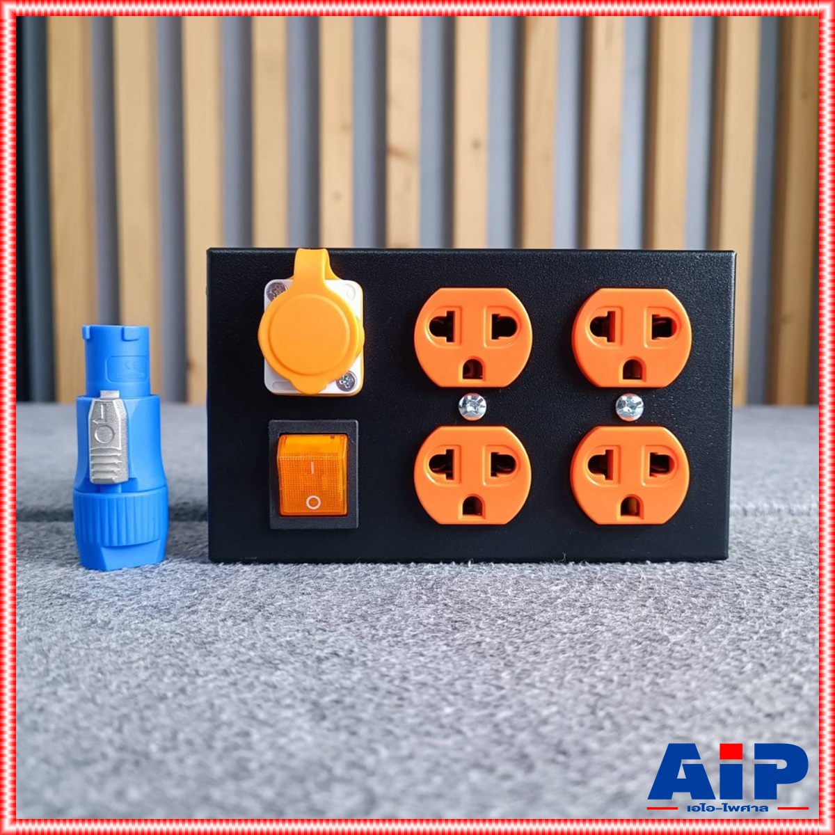 4สีให้เลือก TECHCRON BOX-4 POWER CON ปลั๊กเขียว สวิทซ์เขียว/ปลั๊กดำ สวิทซ์น้ำเงิน/ปลั๊กขาว สวิทซ์น้ำเงิน/ปลั๊กส้ม สวิทซ์ส้ม เพาเวอร์คอน กล่องปลั๊กไฟ ปลั๊กพ่วง 4 ช่อง แถมฟรี ปลั๊กเพาเวอร์คอน BOX 4 BOX4 เอไอ-ไพศาล