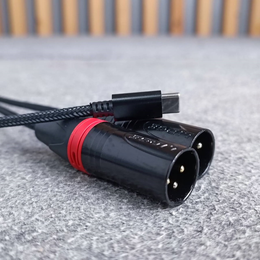 ยาว1.5เมตร LIDGE YM-403 1.5เมตร สาย USB TYPE-C ออก XLRผู้x2 สายสัญญาณเสียง type C - P.XLRx2 เอไอ-ไพศาล