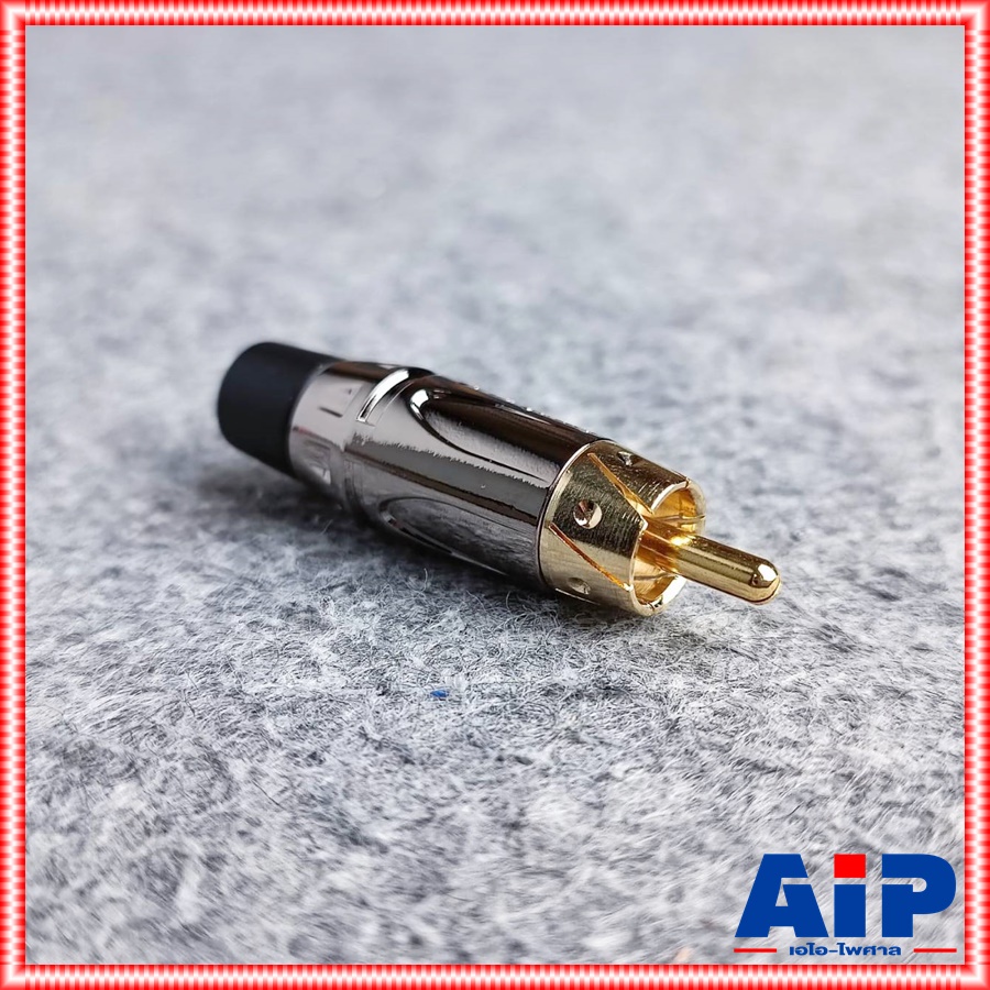 ปลั๊ก RCA AMPHENOL ACPL-CBK สีCHROME คาดดำ P.RCA RCAดำขั้วทอง ACPL CBK ปลั๊กอาร์ซีเอ เอไอ-ไพศาล