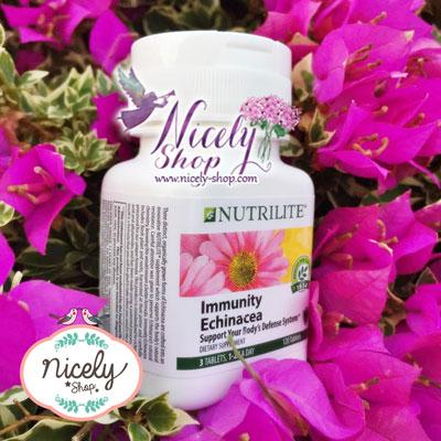 Nutrilite Immunity Echinacea ช่วยฟื้นฟูปกป้องจากอาการภูมิแพ้ต่างๆ เพิ่มภูมิต้านทานป้องกันโรคหวัด บรรจุ 120เม็ด