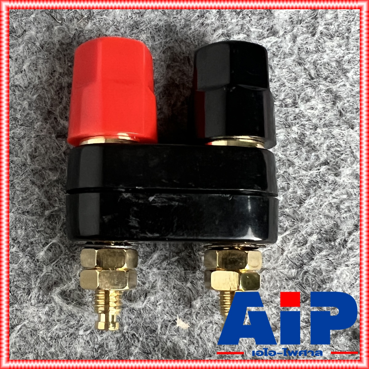 LIDGE YM-212 ไบติ้งโพสต์ทองคู่ YM212 ขั้วลำโพง ขั้วต่อลำโพงติดแท่น ไบติ้งโพสต์ สีทอง ขั้วต่อลำโพงติดแท่นแอมป์