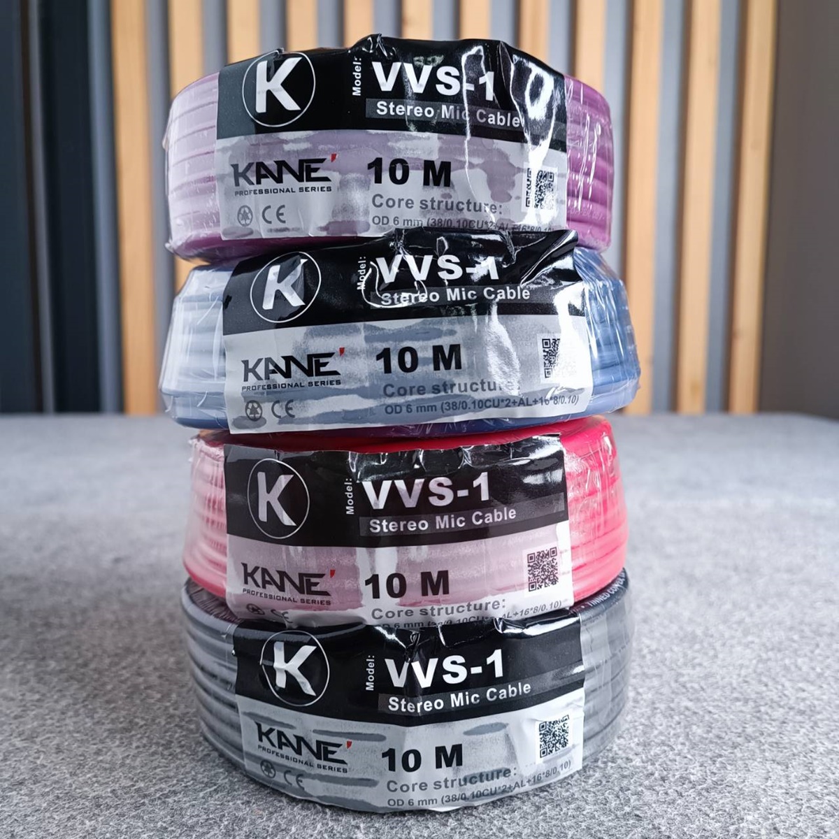 ขด10เมตร(1ขด) มี4สีให้เลือก KANE VVS-1 สายไมค์สเตอริโอ สีดำ/แดง/น้ำเงิน/ม่วง สายสัญญาณ VVS1 VVS 1 สายไมค์ST สายไมค์ 6mm เอไอ-ไพศาล