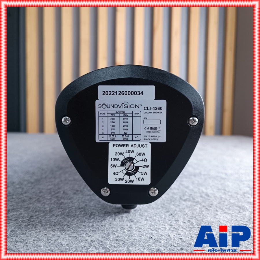 SOUNDVISION CLI-4260 column loudspeaker สีดำ ลำโพงคอลัมน์ ขนาด 3 นิ้ว แบบ 2 ทาง 60 วัตต์ ซาวด์วิชั่น CLI 4260 CLI4260 เอไอ-ไพศาล+++