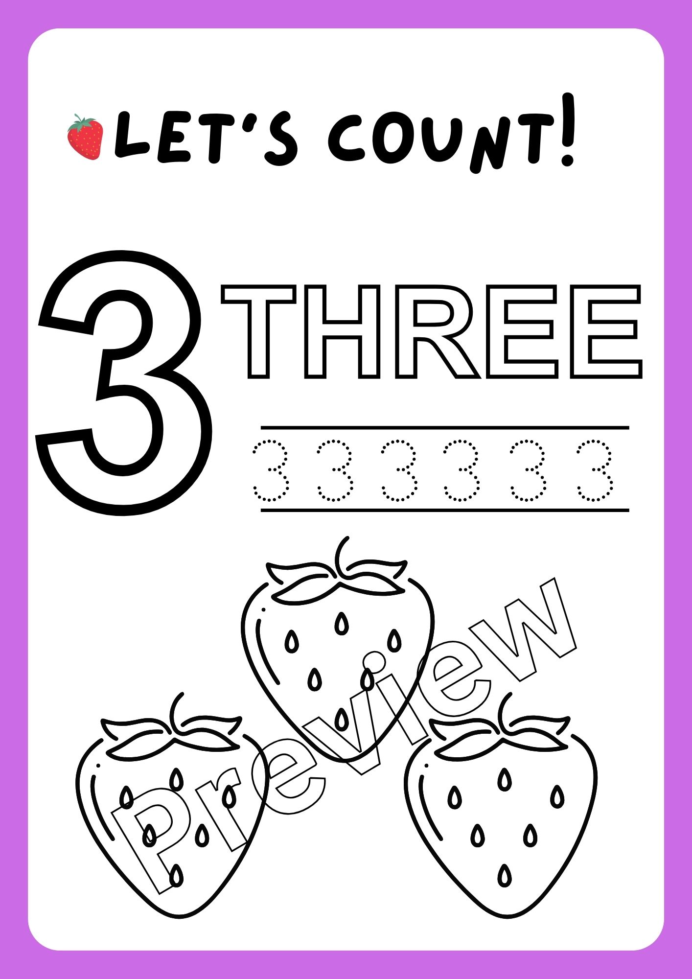 🔸️ไฟล์ pdf🔸️🍀ไฟล์ ใบงาน แบบฝึกนับตัวเลข และระบายสี สำหรับเด็กระดับ เตรียมอนุบาล - อนุบาล 1🍀Let's Count! and Color