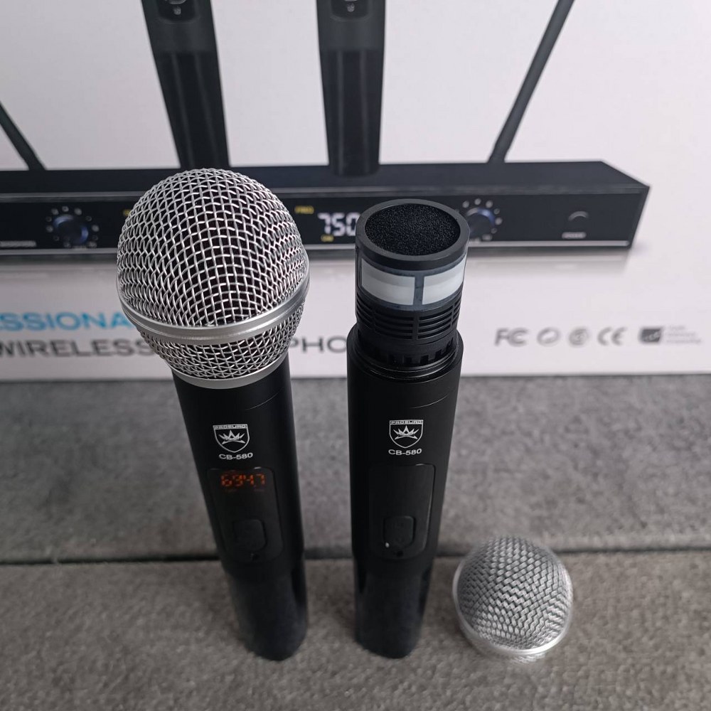 PROEUROTECH CB-580 ไมค์ลอย **มือถือคู่** CB 580 CB580 ไมค์ลอยคู่ ไมค์โครโฟนไร้สาย เอไอ-ไพศาล