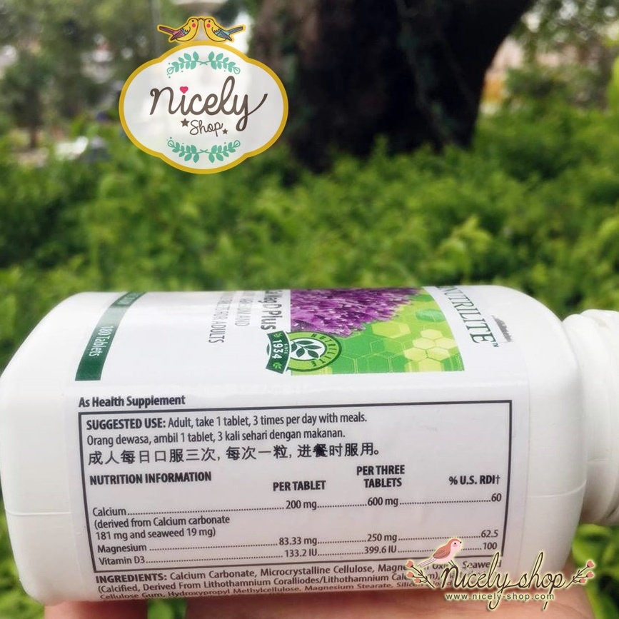 NUTRILITE Cal Mag D Plus (180 tab) สูตรปรับปรุงใหม่และเพิ่มวิตามินดี แต่ไม่มีอัลฟาฟ่านะจ้า ตัวนี้ 180 เม็ด จร้า ไม่มีอัลฟาฟ่าจ้า 180 เม็ด