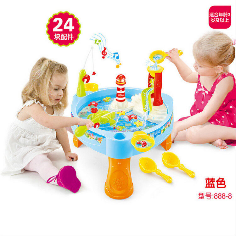 889-68 ของเล่นเด็กโต๊ะเล่นนน้ำ โต๊ะเล่นทรายพร้อมอุปกรณ์ ตกปลาของเล่น ปลีกชิ้นละ