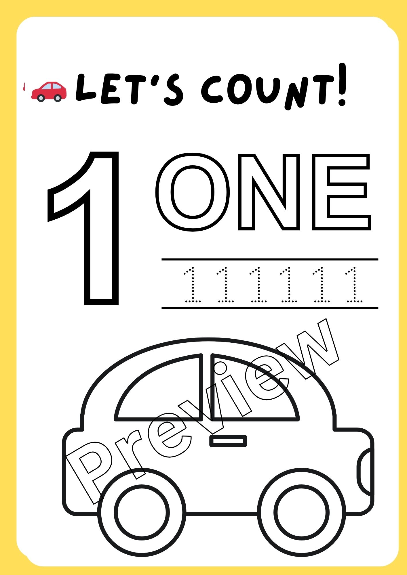 🔸️ไฟล์ pdf🔸️🍀ไฟล์ ใบงาน แบบฝึกนับตัวเลข และระบายสี สำหรับเด็กระดับ เตรียมอนุบาล - อนุบาล 1🍀Let's Count! and Color