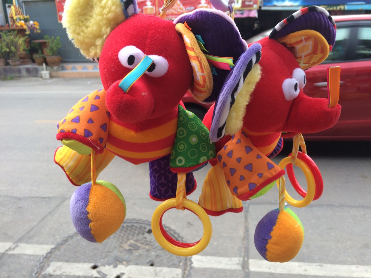 CH806 ของเล่นผ้าช้างแขวนรถเข็นหรือเปล ชิ้นละ