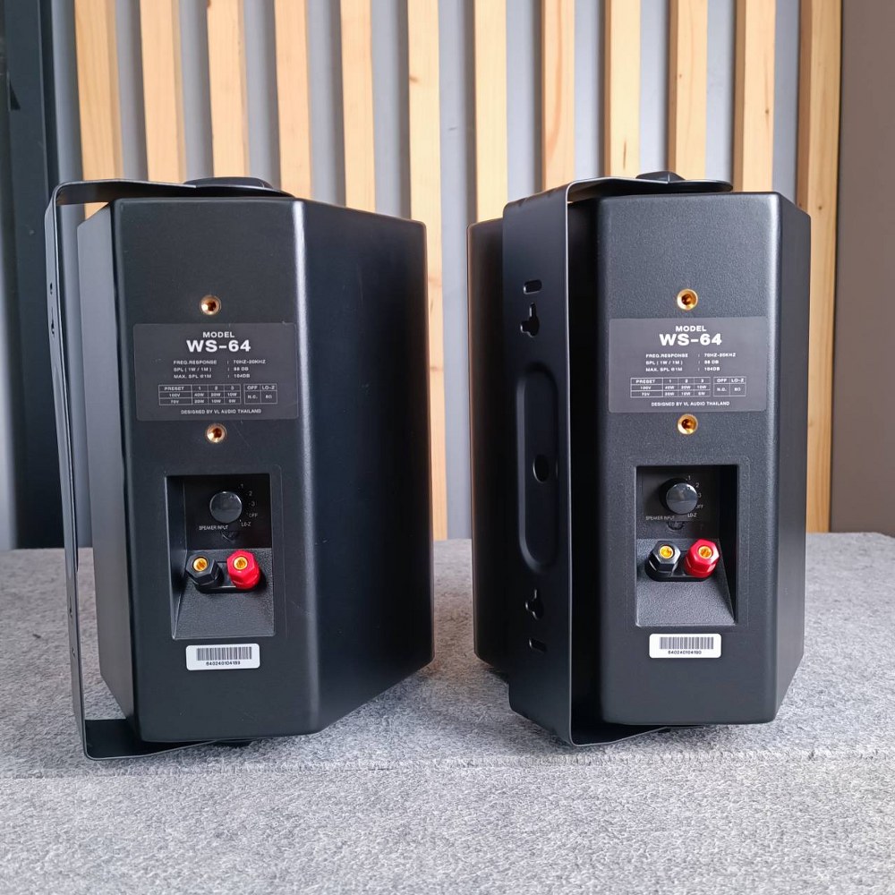 1คู่ VL AUDIO WS-64B ตู้ลำโพงแขวน สีดำ ตู้ลำโพงติดผนัง ตู้ลำโพงพร้อมขาแขวน WS 64B WS64B เอไอ-ไพศาล