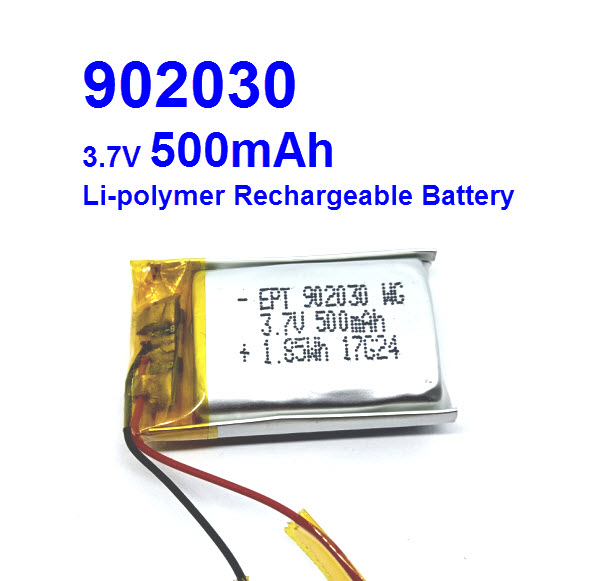 902030 3.7V 500mAh Li-polymer Rechargeable Battery Li-Po