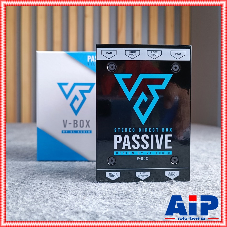 V BOX Stereo Passive DI MKII ตัวกรองสัญญาณเสียง กล่องสัญญาณเสียง ดีไอสำหรับเบสกีตาร์และเครื่องดนตรี เอไอ-ไพศาล