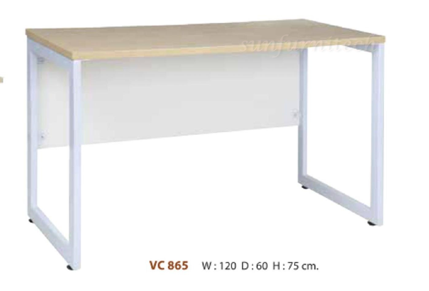 โต๊ะทำงานโล่งขาเหล็ก ขนาด 80, ขนาด 120, ขนาด 150 cm. รุ่น VC-865