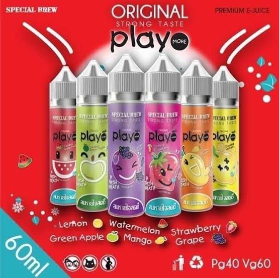 Play More Fresh Breath - มี6กลิ่นให้เลือก 60ml 3mg