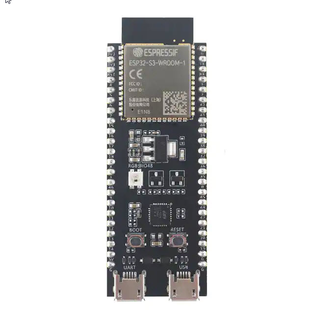 ESP32-S3-DevKitC-1-N8R8 WiFi Development Tools - 802.11 (Engineering Samples Only) ESP32-S3 General-Purpose Development Board, ESP32-S3-WROOM-1-N8, with Pin Header