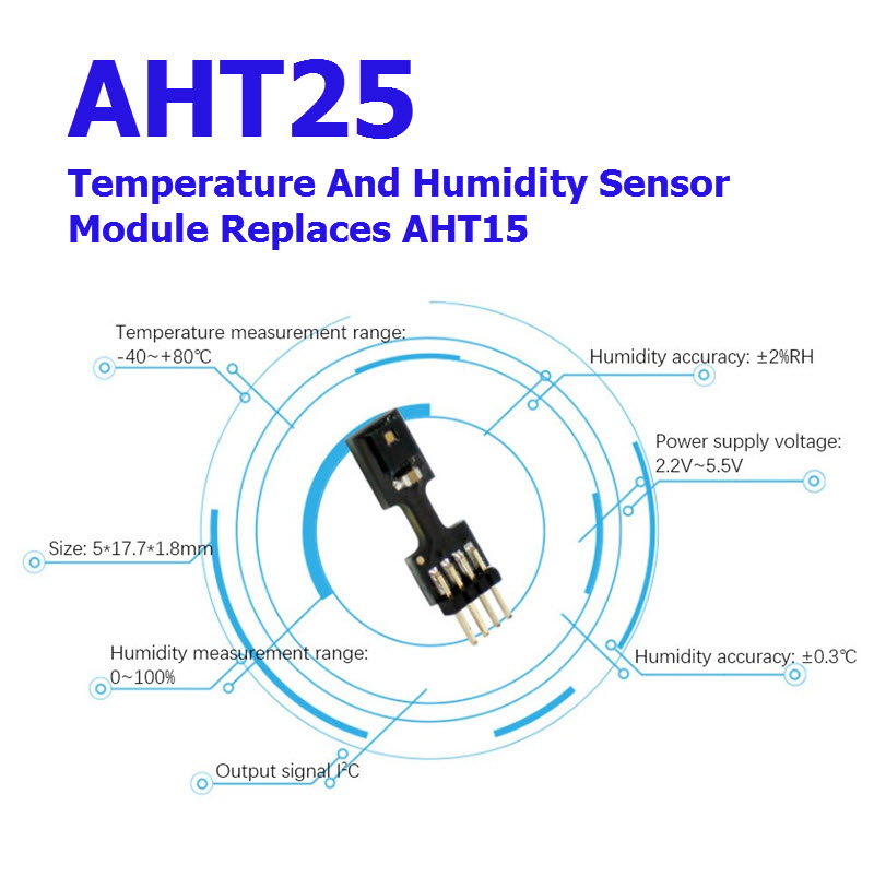 AHT25 RH+-2% I2C (2.5-5V) High Precision Digital Temperature and Humidity Sensor I2C