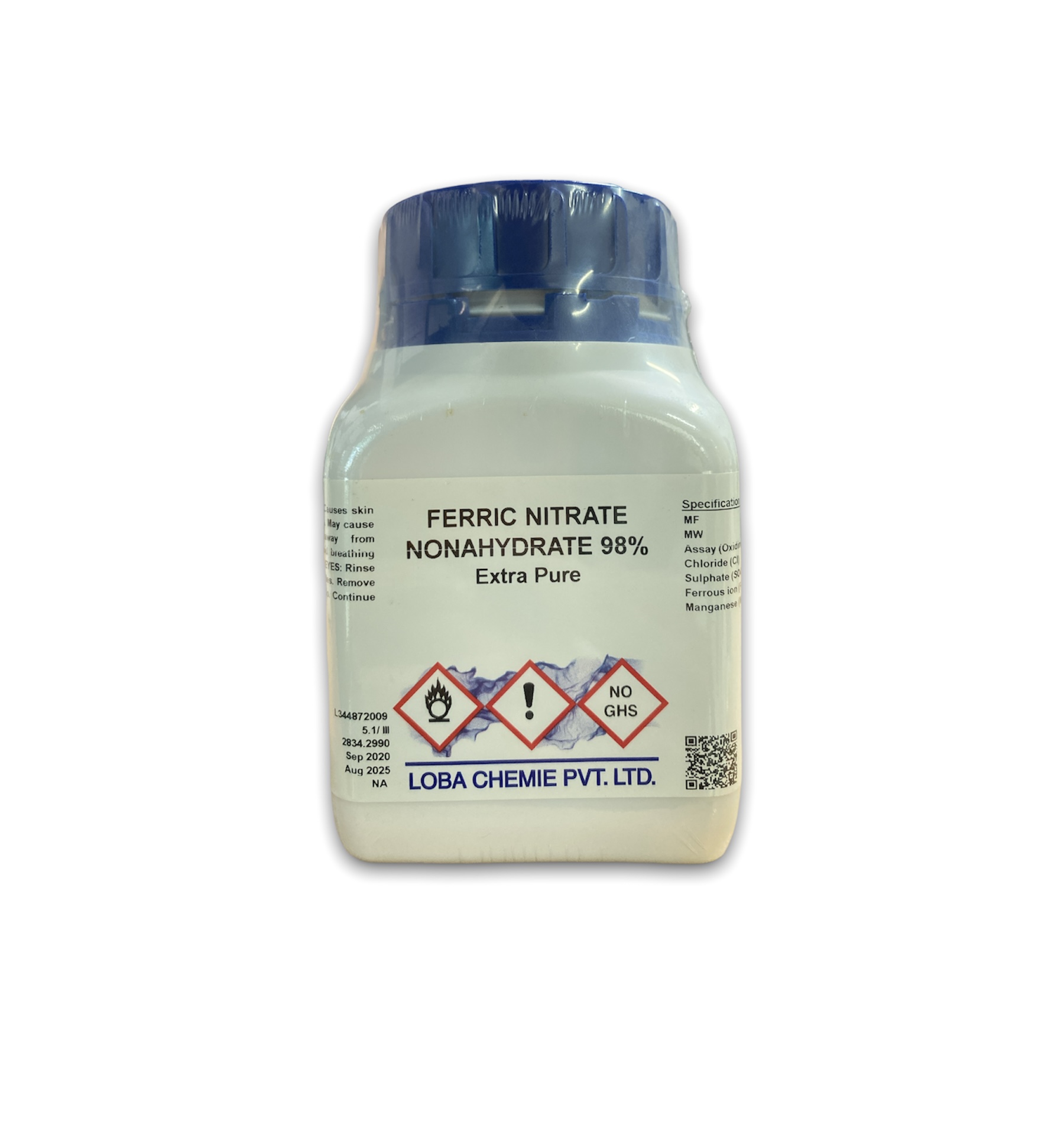 Ferric nitrate nonahydrate 98% extra pure, 500 g - Loba