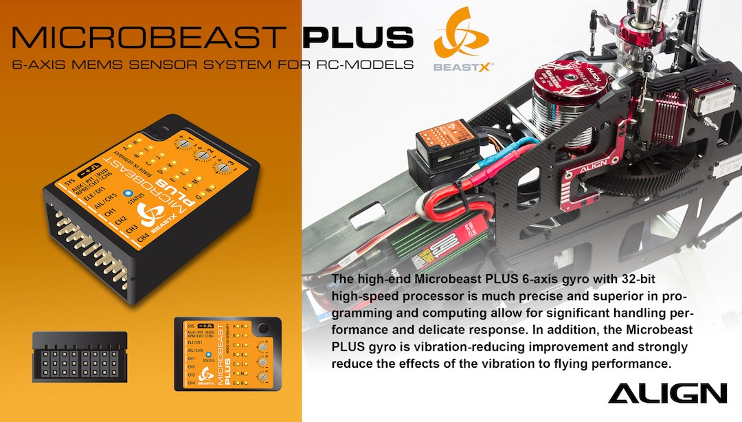 ホビーラジコン MICROBEAST PLUS FLYBARLESS SYSTEM GYRO Align BeastX Microbeast PLUS Flybarless System Controller V4
