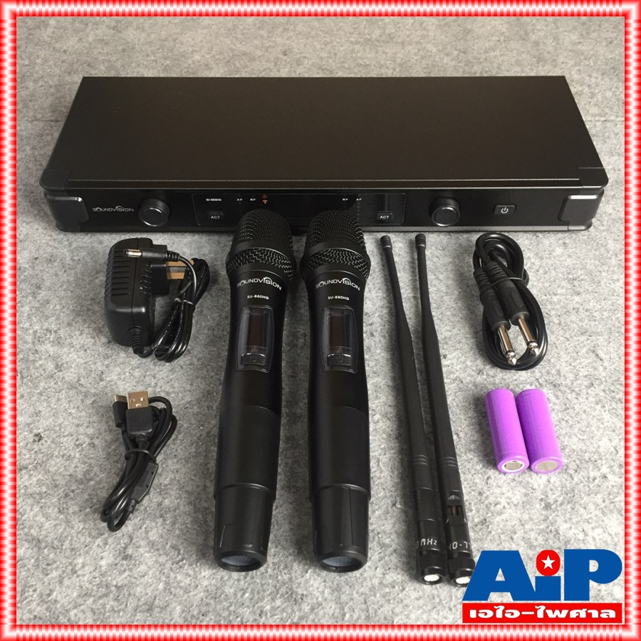 ความถี่ใหม่ กสทช SOUNDVISION SU-850DG ไมค์ลอย UHF ชุดไมค์ ไมค์ลอยมือถือคู่ SU850DG SU 850DG ไมโครโพน MIC ไมค์ลอยUHF SOUND VISION