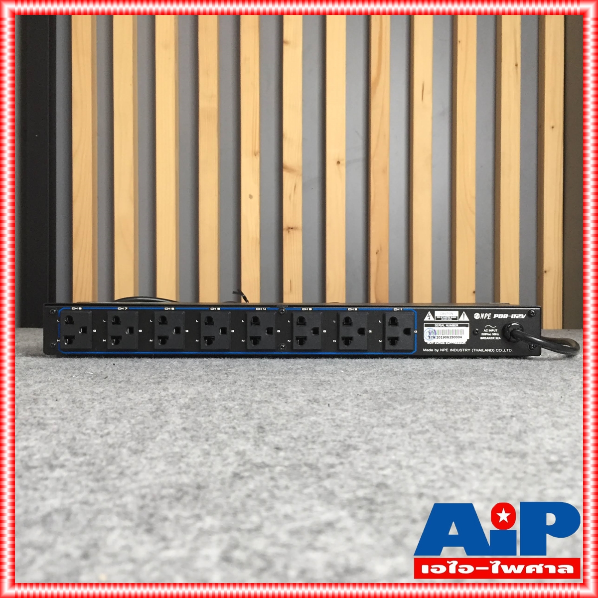 ปลั๊กไฟใส่RACK NPE PDR112V 12ช่อง โชว์V PDR-112V ปลั๊กไฟใส่แร็ค รางปลั๊กไฟยึดแร็ก 12ช่องเสียบ เอไอ-ไพศาล +++