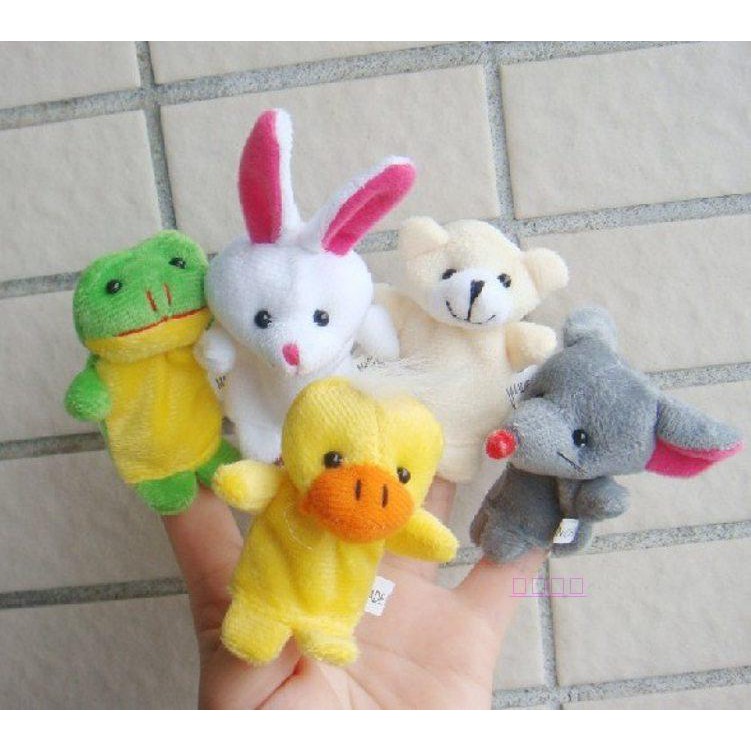 CDH5 ของเล่นผ้าหุ่นนิ้วมือสัตว์ 10 ชิ้น หุ่นสวมนิ้วมือเด็ก หุ่นมือเล่านิทาน ปลีกชุดละ