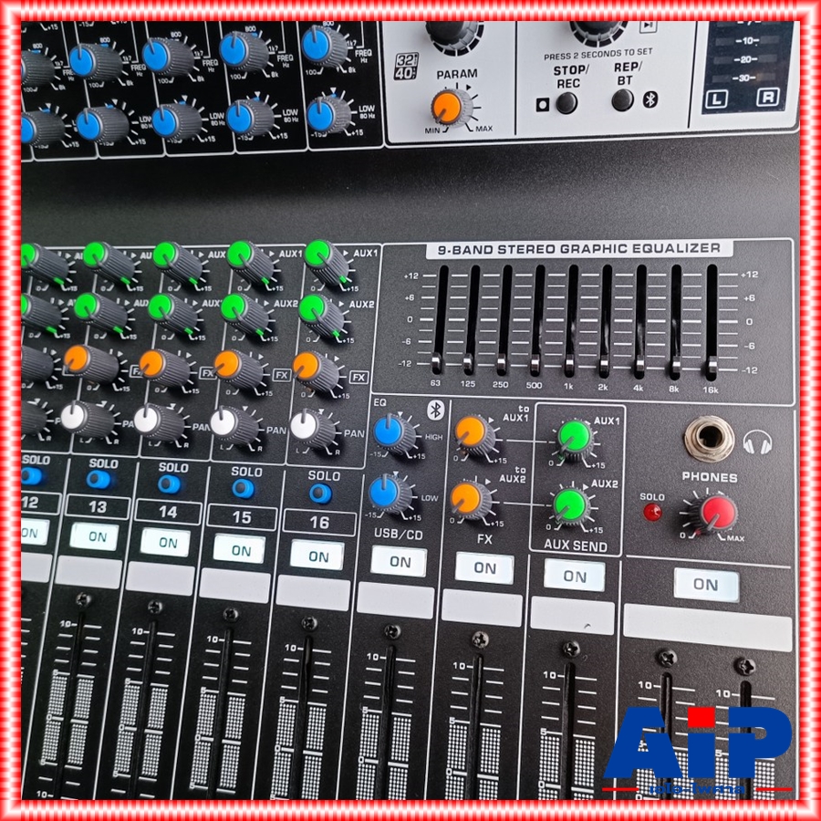 PROEUROTECH P-16FX MIXER รุ่นใหม่ มิกเซอร์ 16 ช่อง เอฟเฟคแท้ พร้อมฟังชั่นที่หลากหลาย บูลทูส P 16 FX P16FX เอไอ-ไพศาล