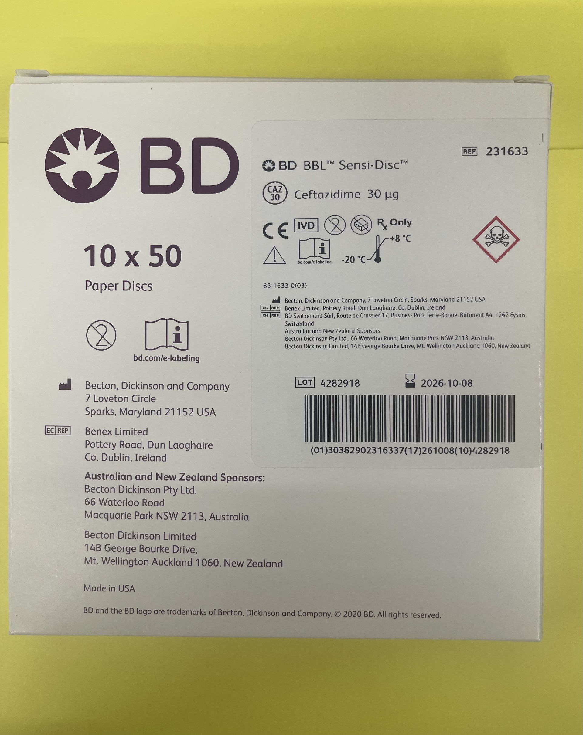 BD BBL™ Sensi-Disc 231633,231607,231754,231752,