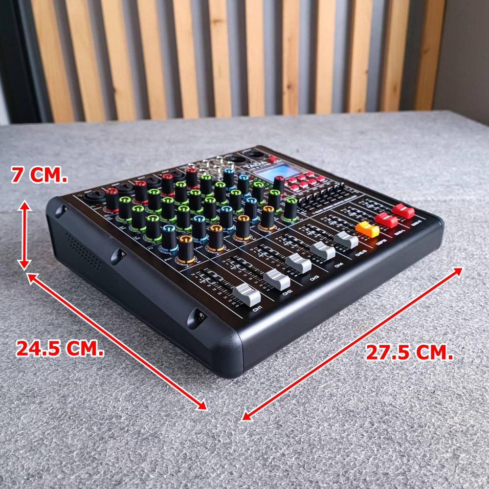 TADA LIVE-6 MIXER มิกเซอร์ ธาดา LIVE 6 LIVE6 Bluetooth มี USB เล่น Mp3 ได้ มีเอฟเฟกแท้ effect EQ 7 แบนด์ มี REC บันทึกเสียงได้ เอไอ-ไพศาล