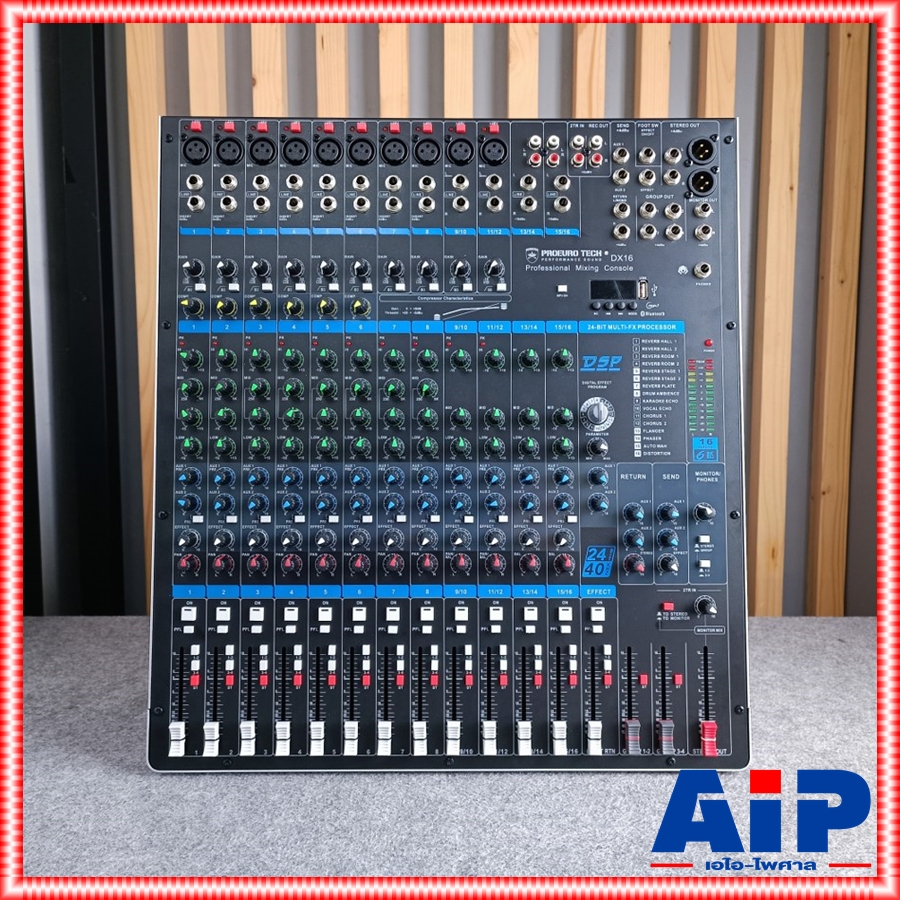 PROEUROTECH DX-16 MIXER+บูลทูส มิกซ์ มิกเซอร์ MIX DX 16 DX16 มิกซ์PROEUROTECH เครื่องเสียง เครื่องปรับแต่งเสียง